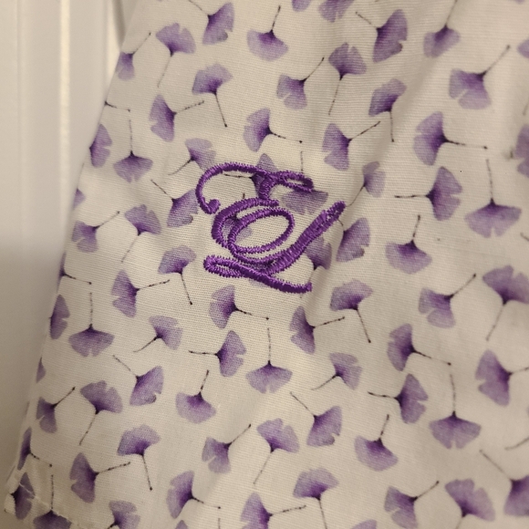 English Laundry Men's White and Purple Patterned Shirt Size Medium - Picture 3 of 7